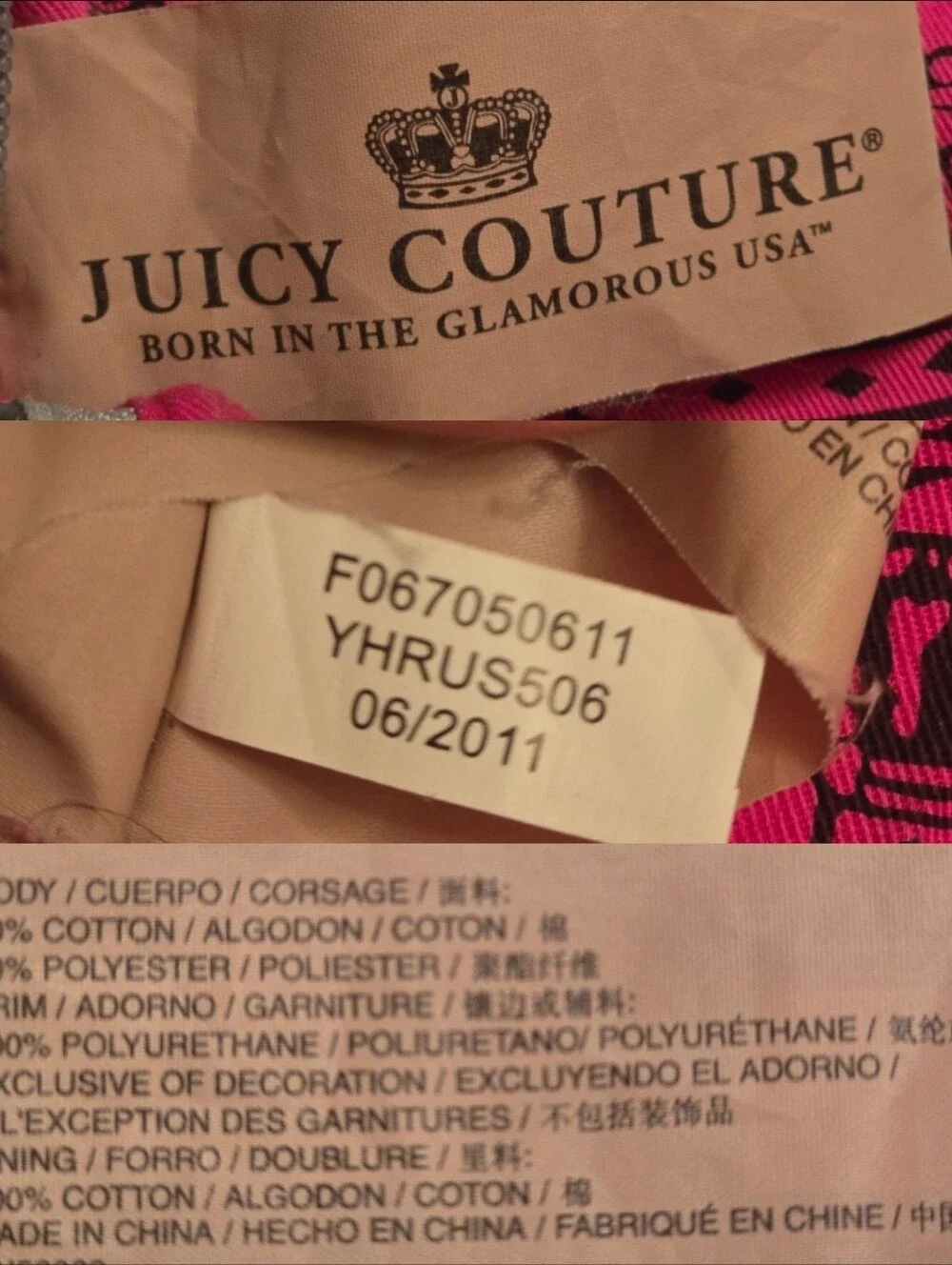 Vintage Juicy Couture Velour Backpack